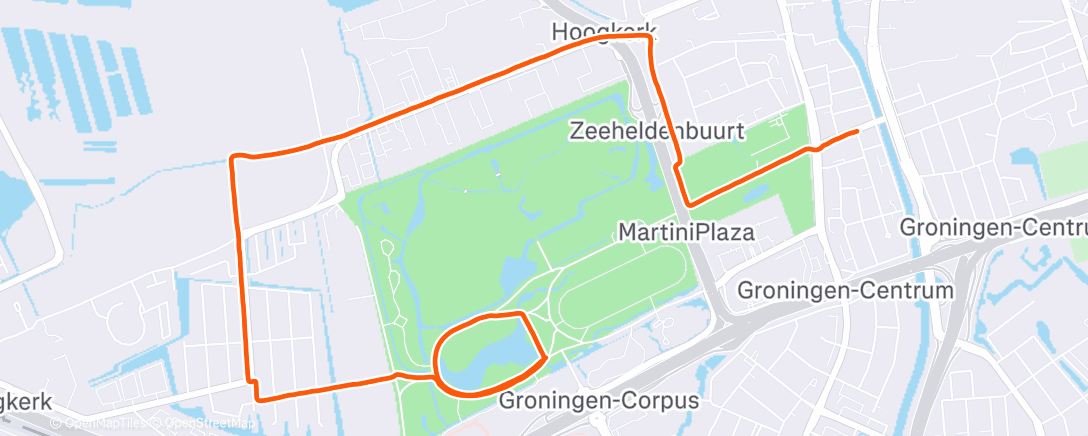 Map of the activity, Avondloop