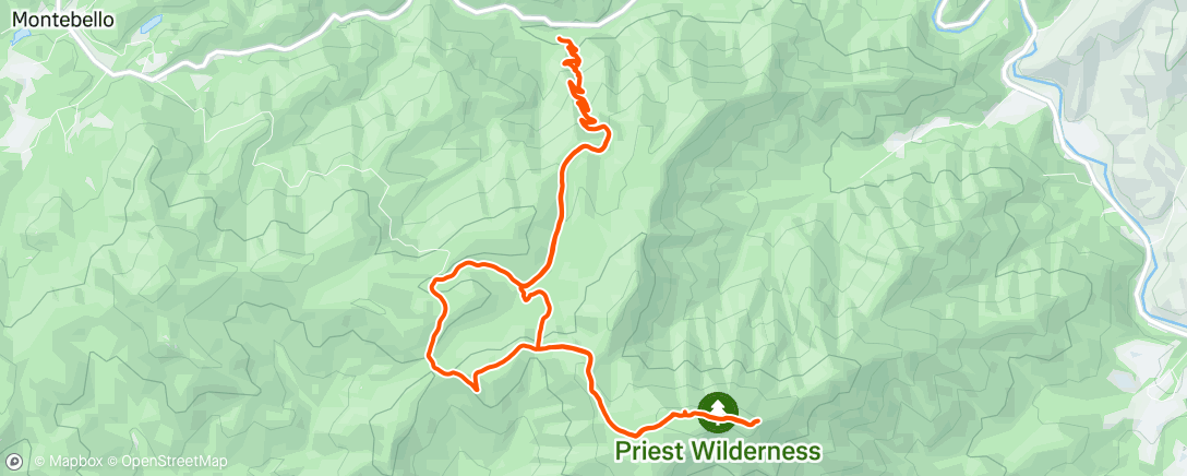 Map of the activity, Lunch Trail Run
