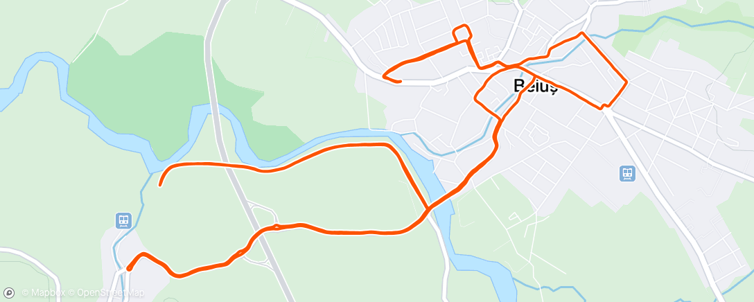 Map of the activity, Lunch Run