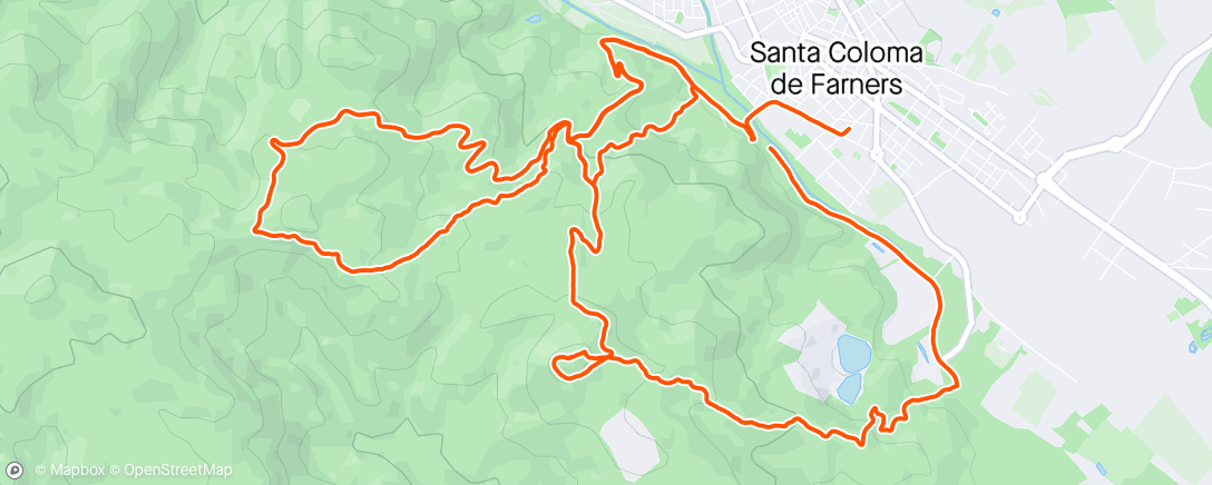Mapa de la actividad, Bicicleta de montaña eléctrica por la tarde