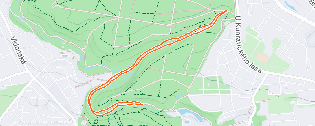 Map of the activity, Morning Trail Run