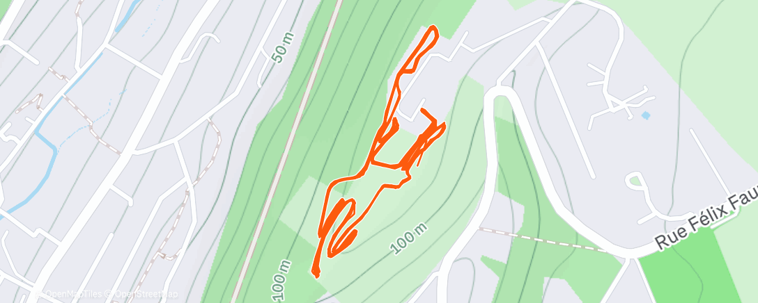 Map of the activity, CX Lillebonne P2 scratch, P1 Master