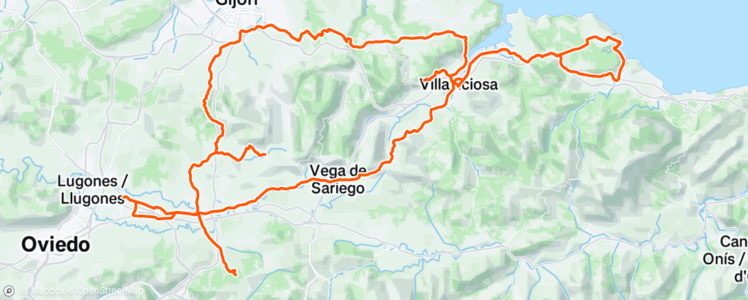 Mapa de la actividad (Bicicleta por la mañana)