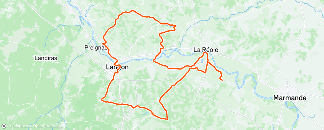 Map of the activity, Sortie cyclisme sur route dans l'après-midi