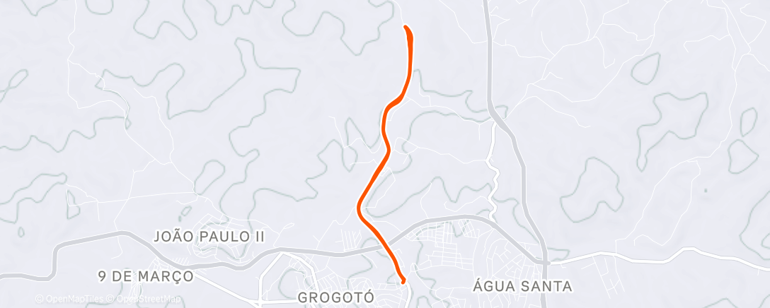 Map of the activity, Corrida matinal