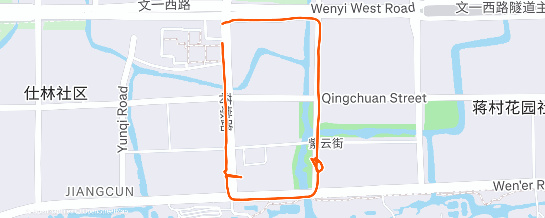 Map of the activity, 午后骑行