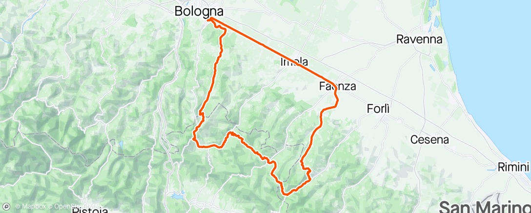 Map of the activity, Volcano climb ride