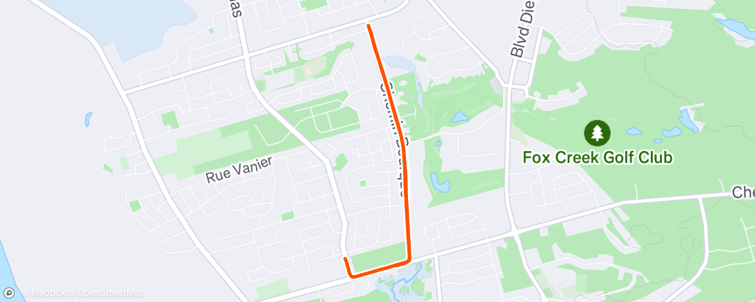 Map of the activity, Evening Run