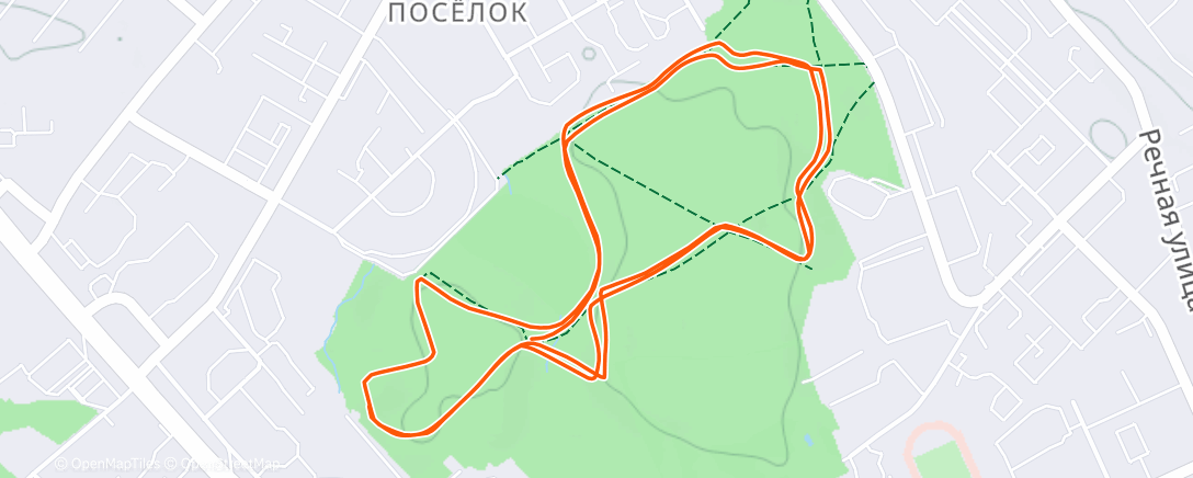 Map of the activity, Утренний забег