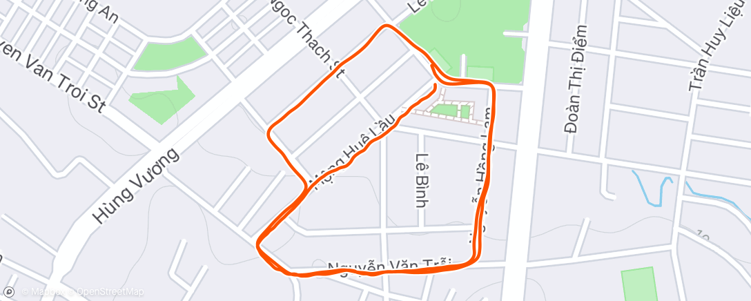 Map of the activity, Morning Run