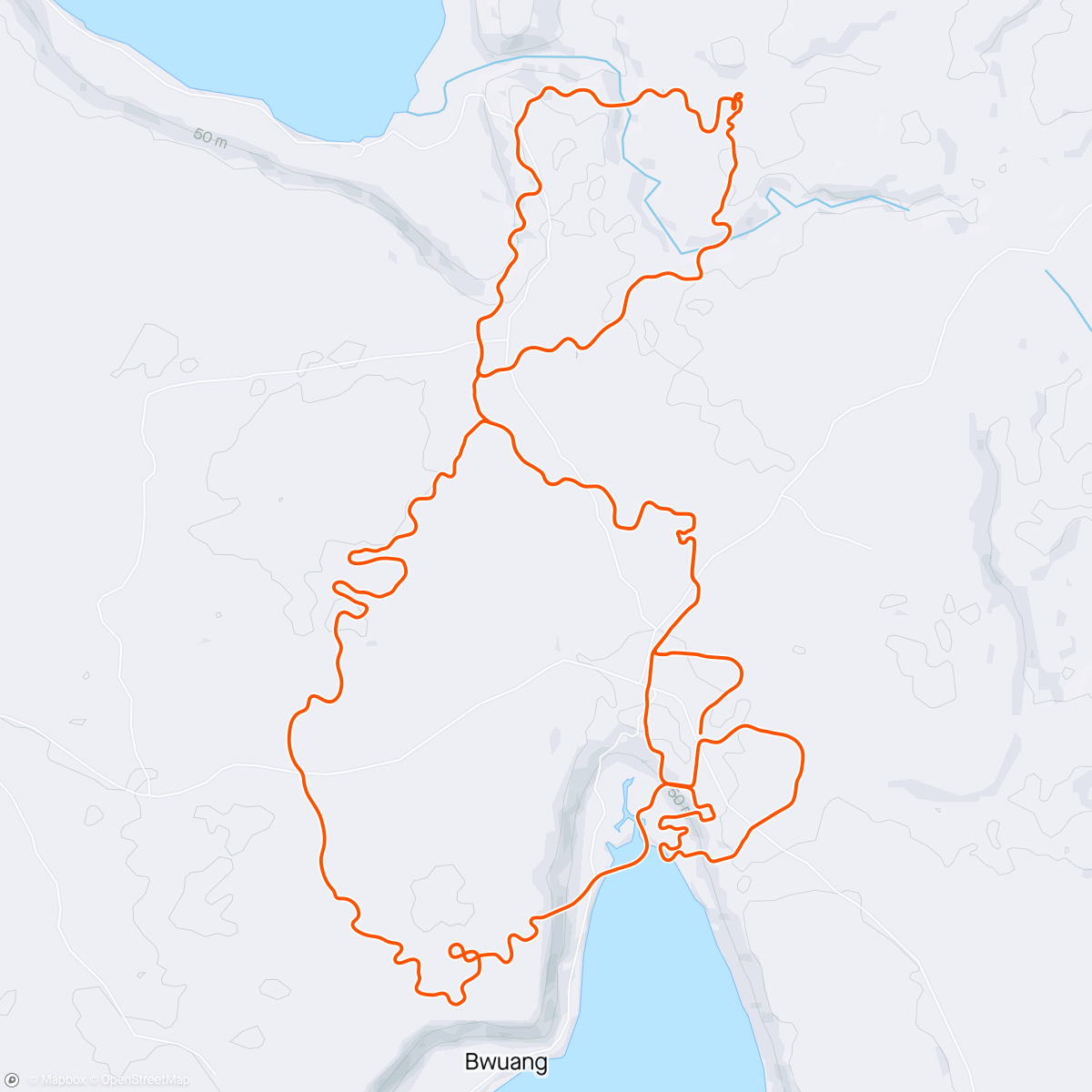Map of the activity, Zwift - Pacer Group Ride: Wandering Flats in Makuri Islands with Bernie