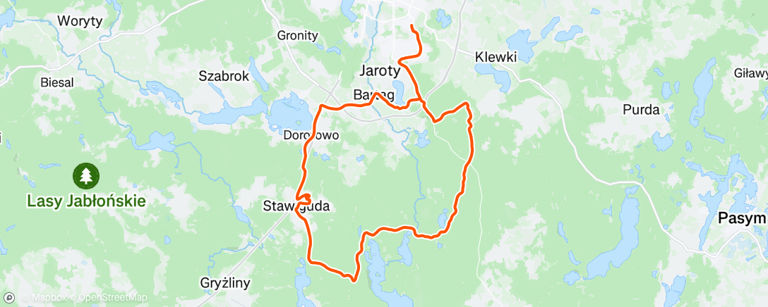 Map of the activity, Afternoon Gravel Ride