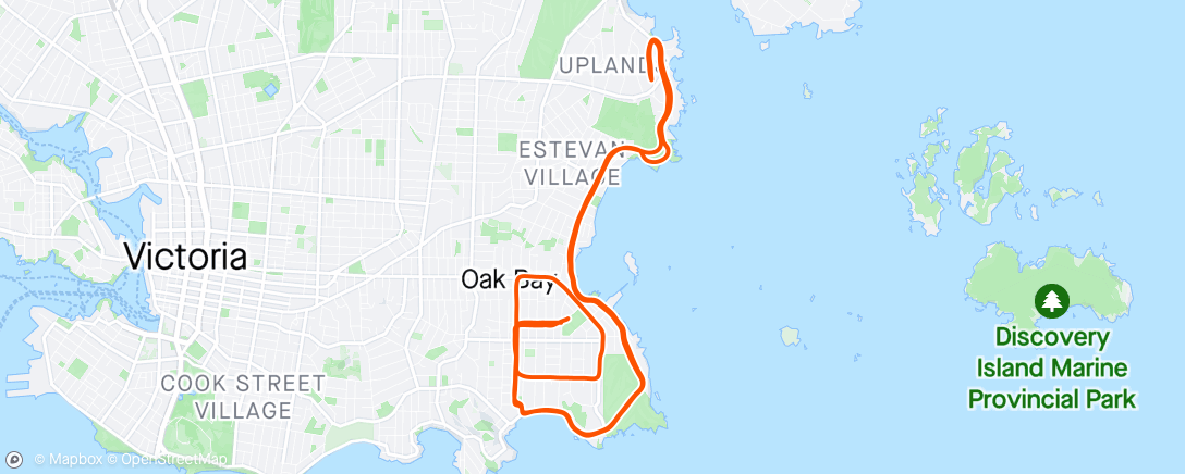 Kaart van de activiteit “Oak Bay Half”
