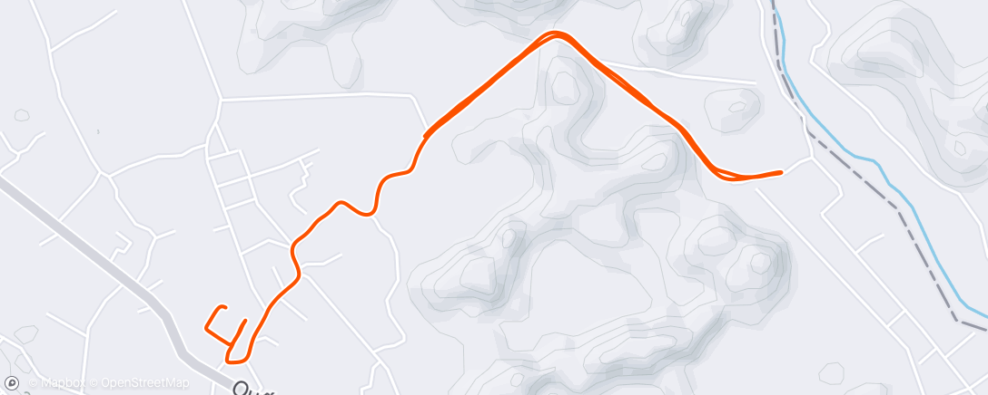 Map of the activity, Afternoon Run