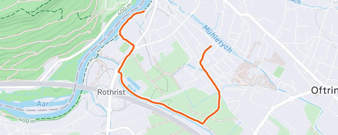 Map of the activity, I lied, I went for a 2nd run this year