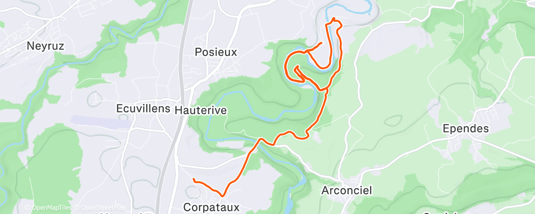 Carte de l'activité Pm trail