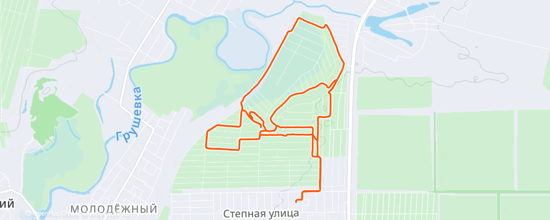 Map of the activity, Дневной забег