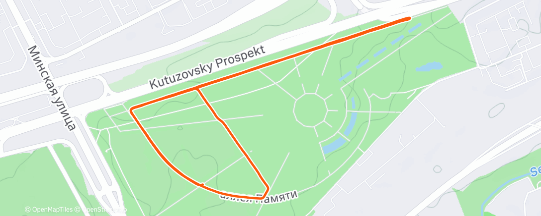 Карта физической активности (5 Верст Поклонная гора)