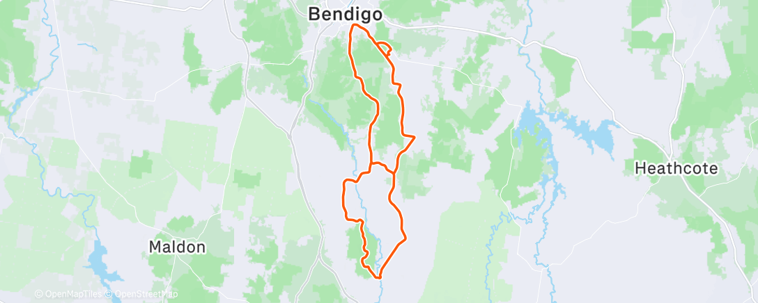 Карта физической активности (Morning Ride)