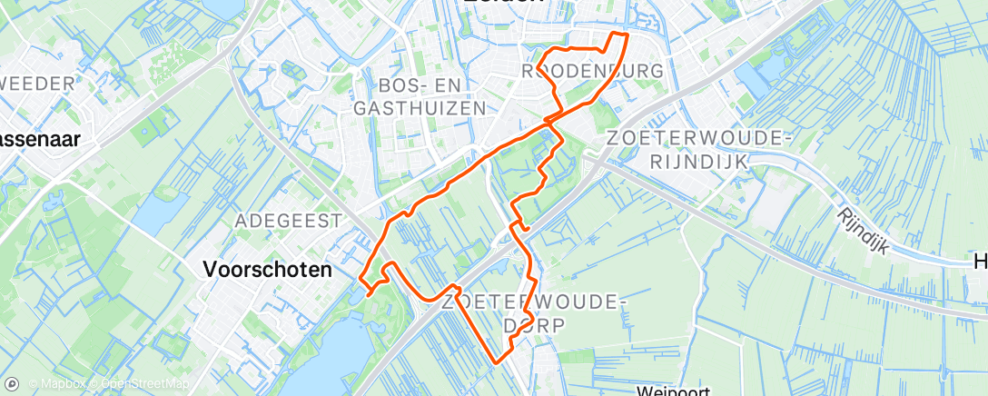 Map of the activity, Stedelijk Gymnasium run