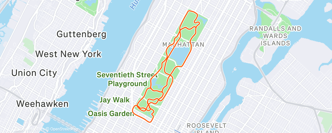 Map of the activity, Zwift - Group Ride: Off The MAAP 2025: Stage 2  on NYC KOM After Party in New York