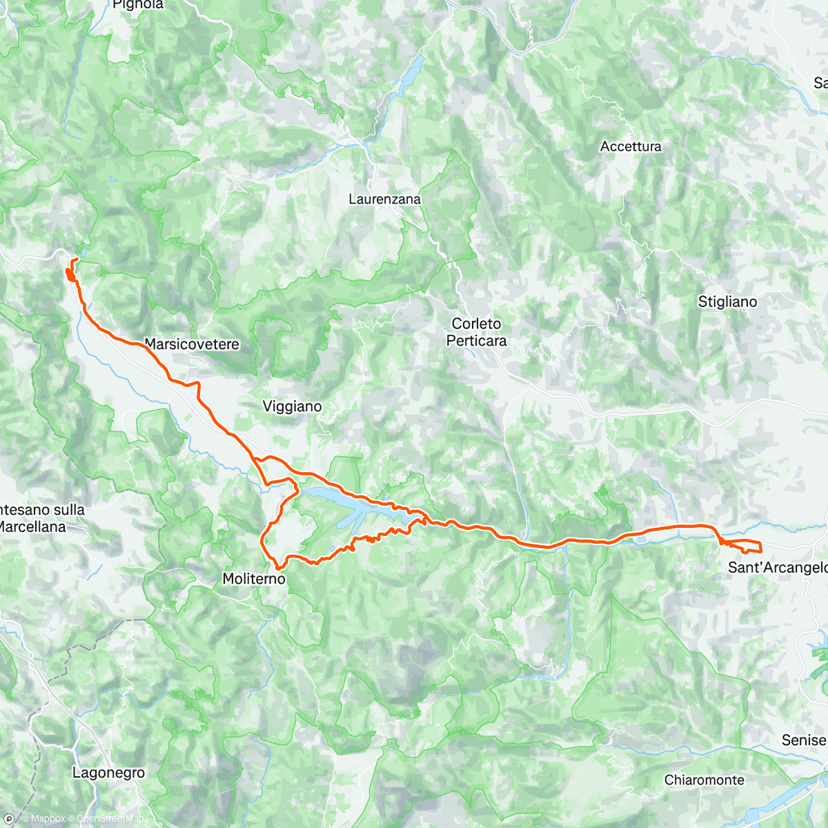 Map of the activity, Marsico/Sant'Arcangelo A/R🍨