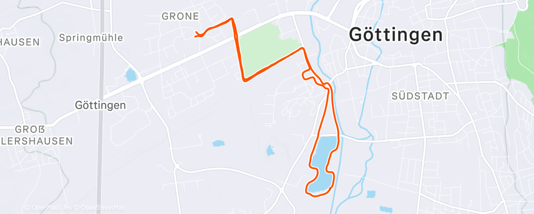 Map of the activity, Lauf am Nachmittag