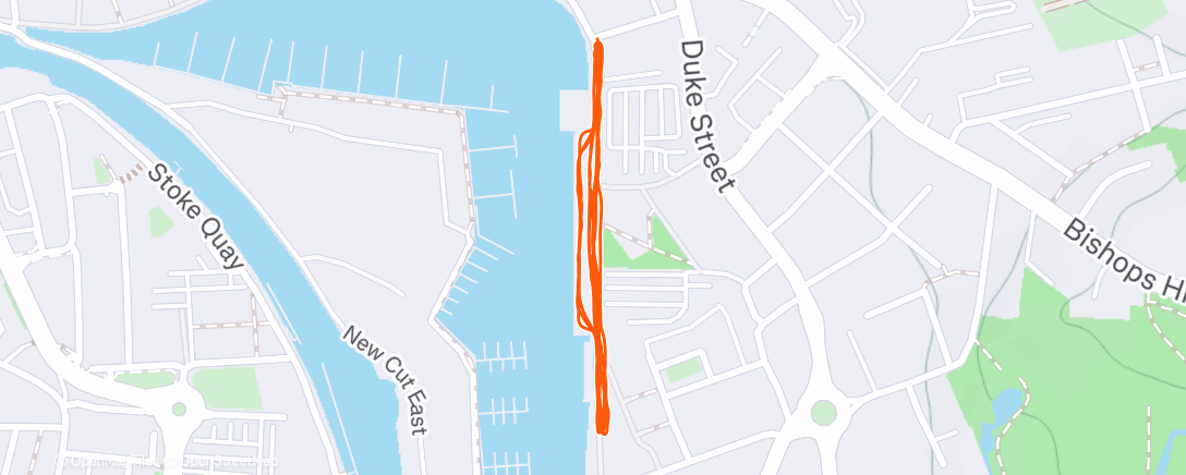 Map of the activity, Morning Run