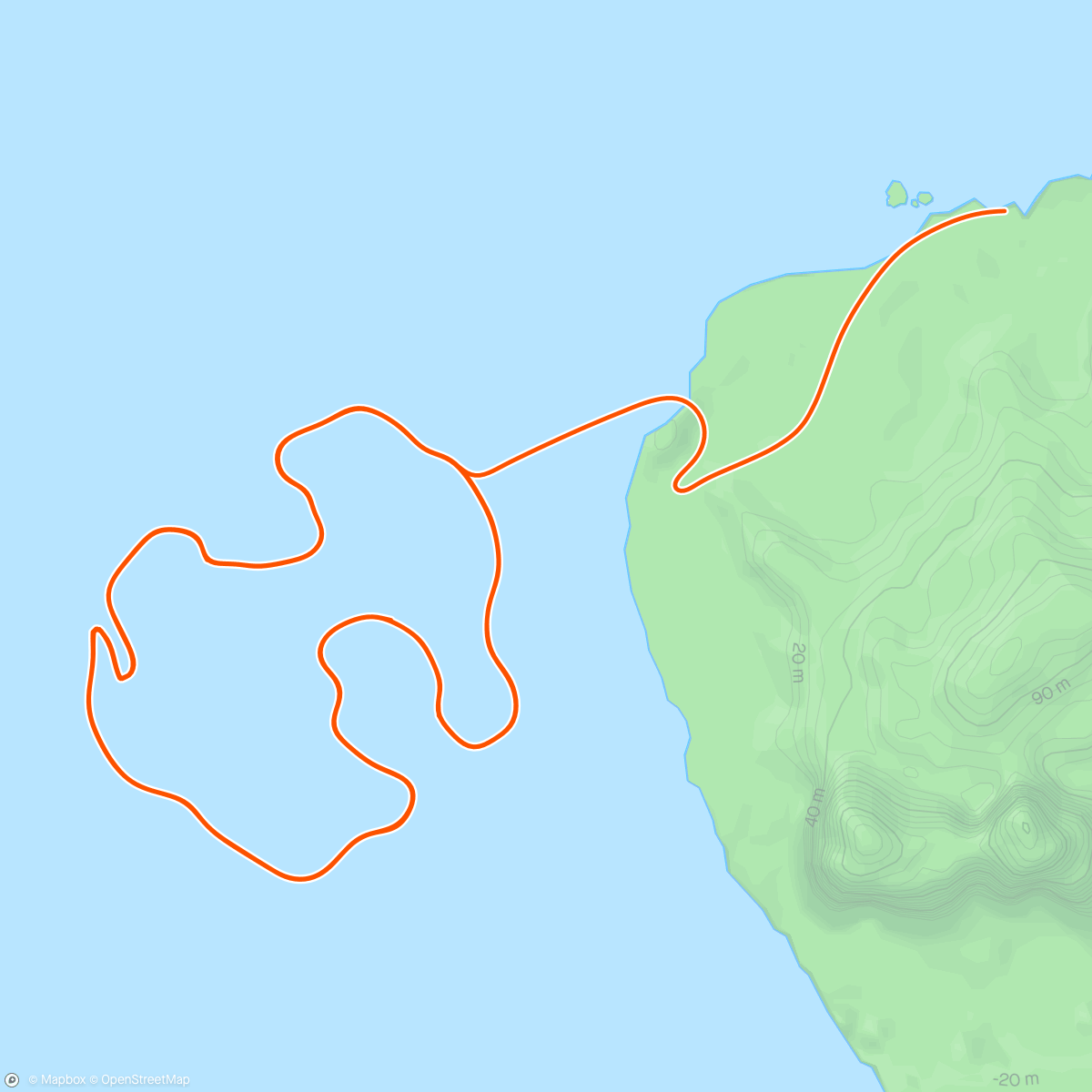 Map of the activity, Zwift - Race: NTPE #Next Up GAME CHANGER  (E) on Volcano Circuit CCW in Watopia