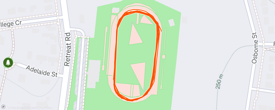 Map of the activity, Steady 3k