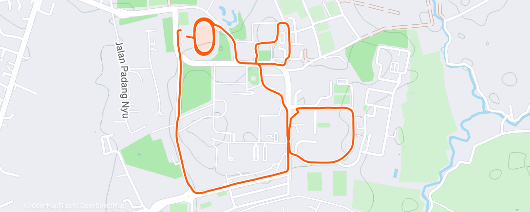 Map of the activity, Morning Walk