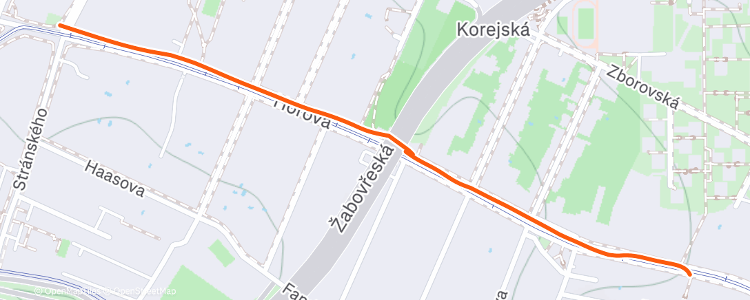 Map of the activity, Evening Walk