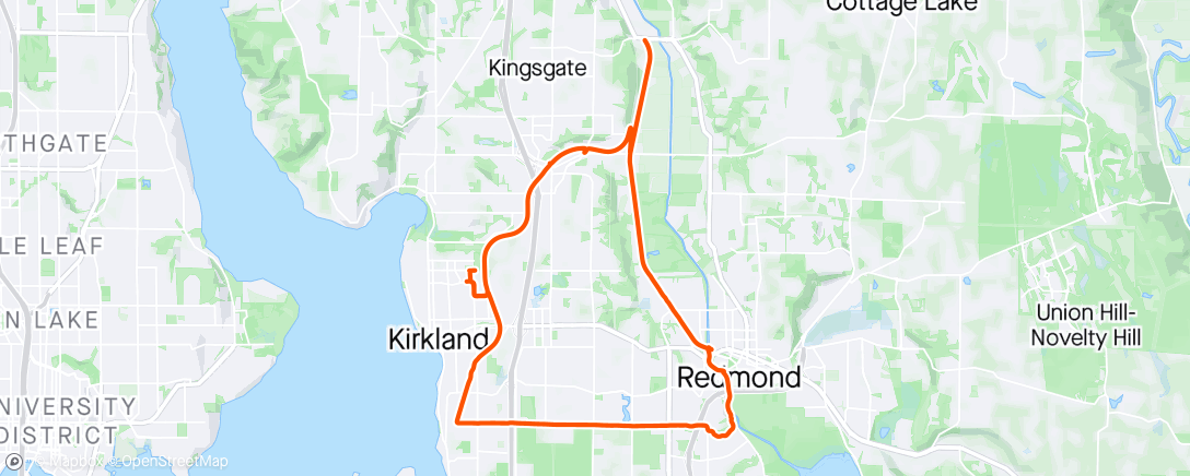 Map of the activity, Short Gravel loop