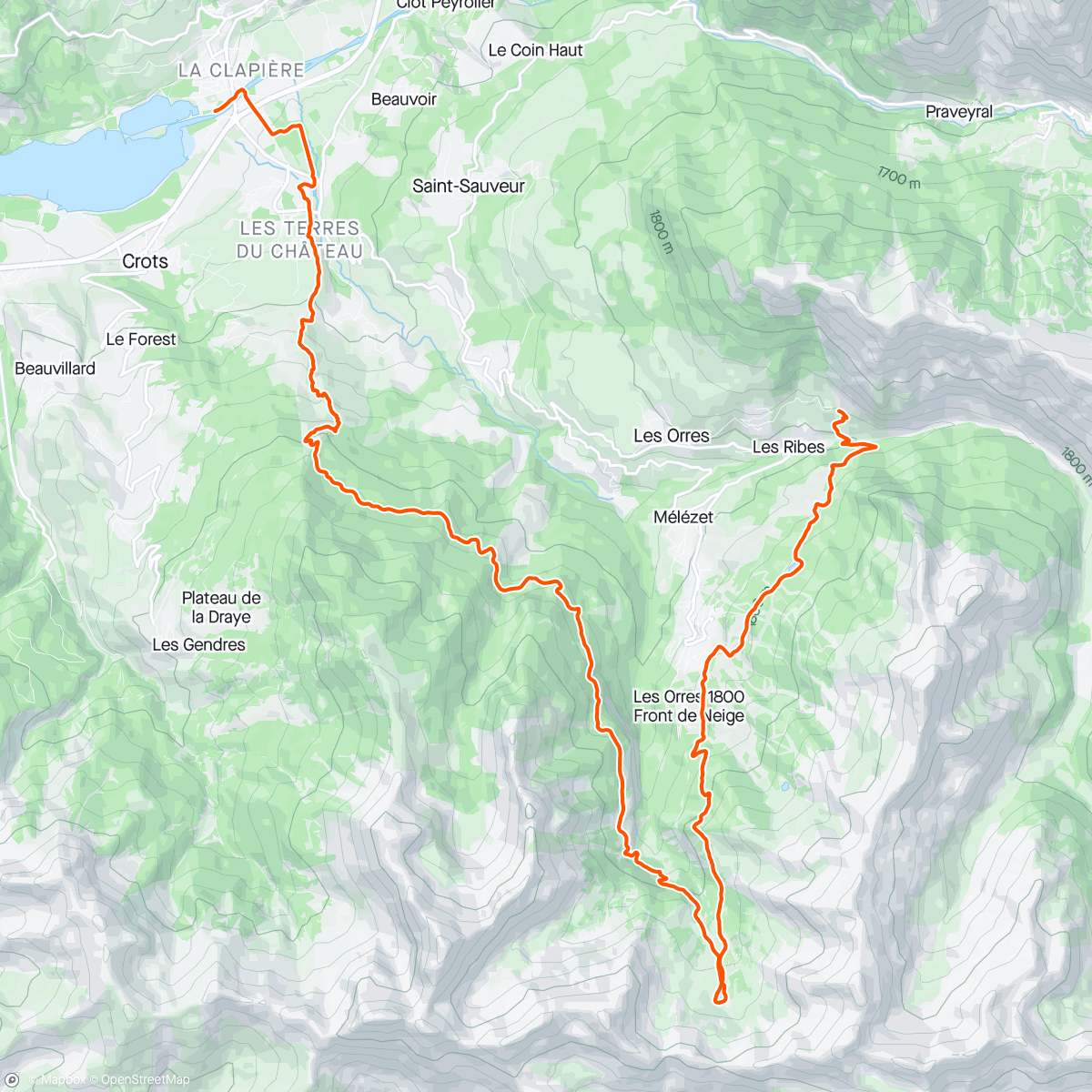 活动地图，Grand Trail de Serre Ponçon 2024 jour 2