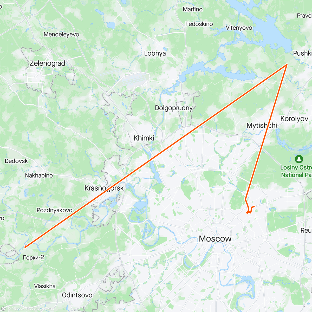Map of the activity, Заминка до дома