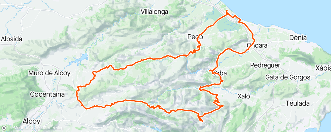 Map of the activity, Contador løypa