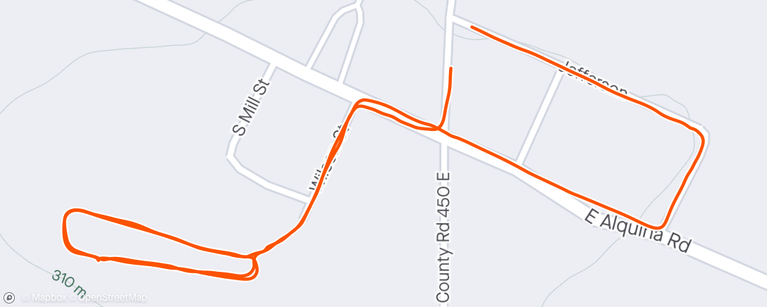 Map of the activity, Another lunch jog