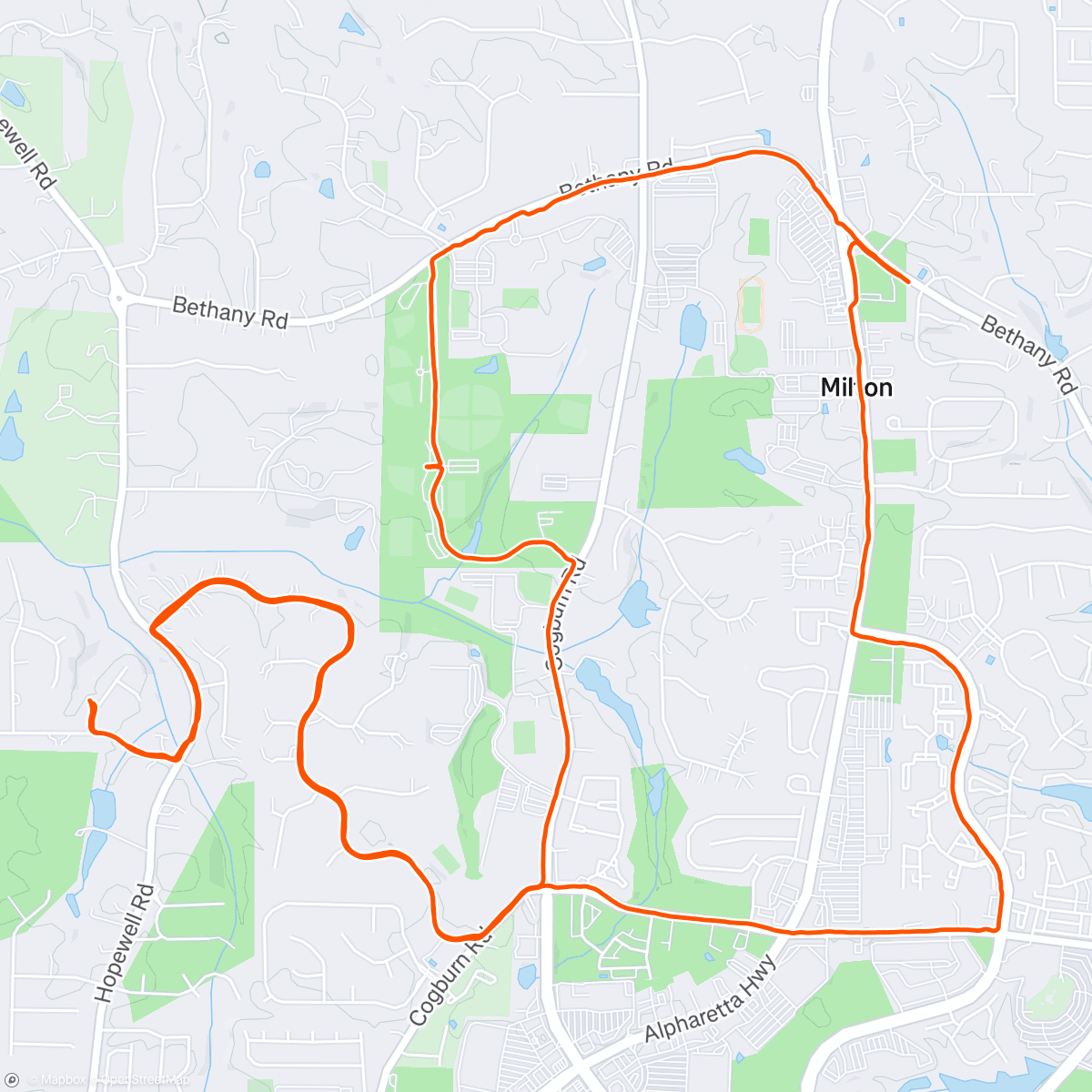 Map of the activity, I in fact did not go one more