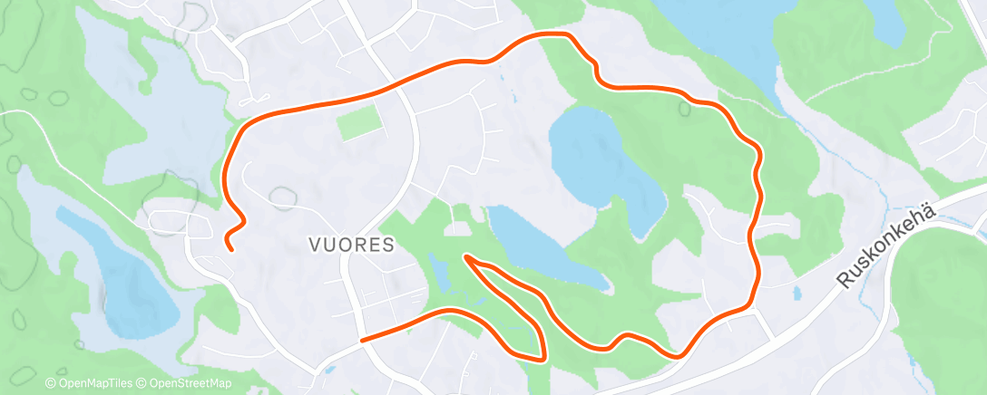 Карта физической активности (Afternoon Run)