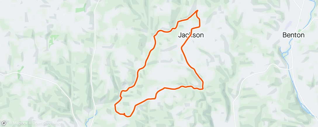 Map of the activity, The hills got steeper