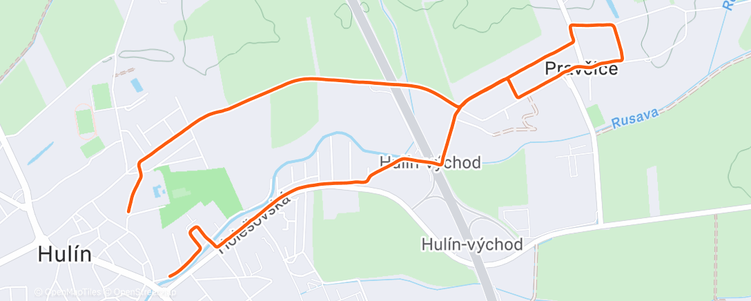 Map of the activity, Morning Run