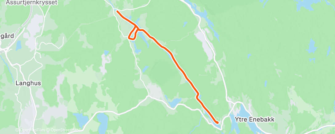 Map of the activity, Snøvær og vind på Langen🤘