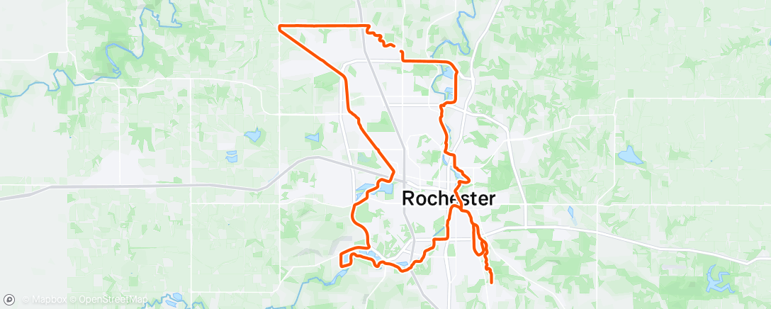 Map of the activity, Lunch Ride