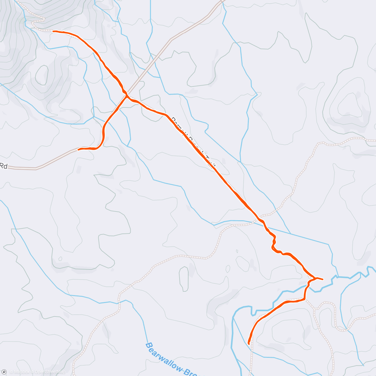 Map of the activity, Afternoon Run