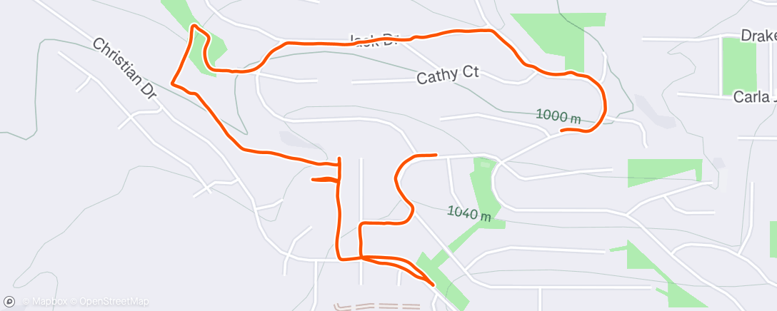 Map of the activity, Morning Run