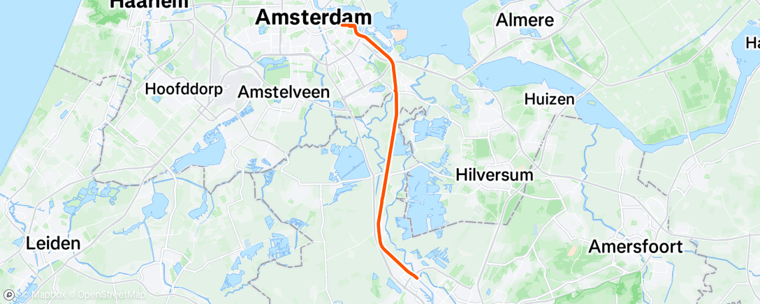 Map of the activity, Amsterdam - Maarssen - Amsterdam