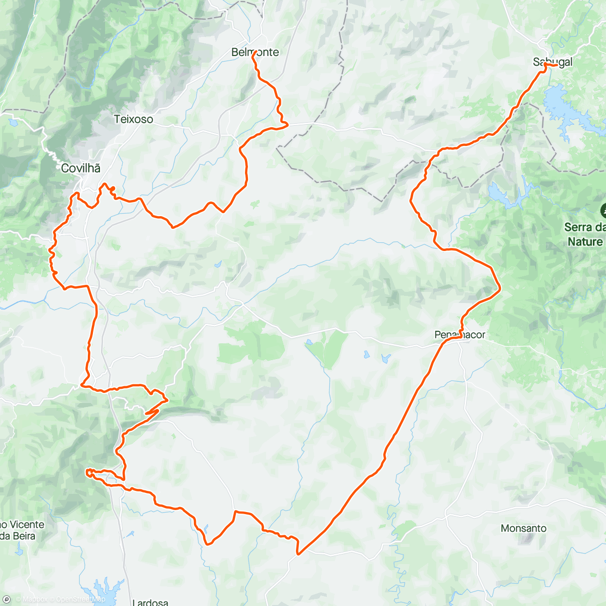 Map of the activity, GP Beiras Int. Serra da Estrela. Stage 2