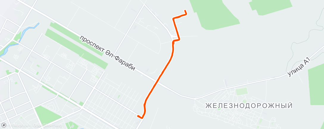 Map of the activity, Вечерний забег