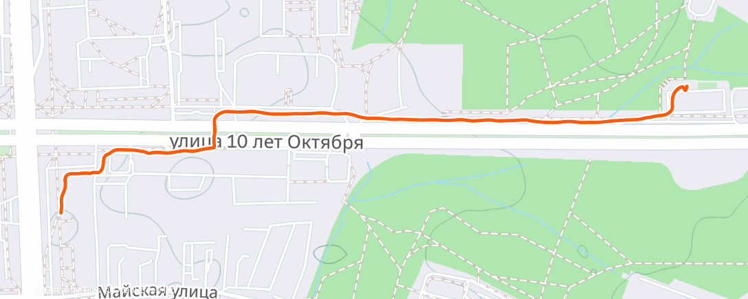 Map of the activity, Вечерняя прогулка