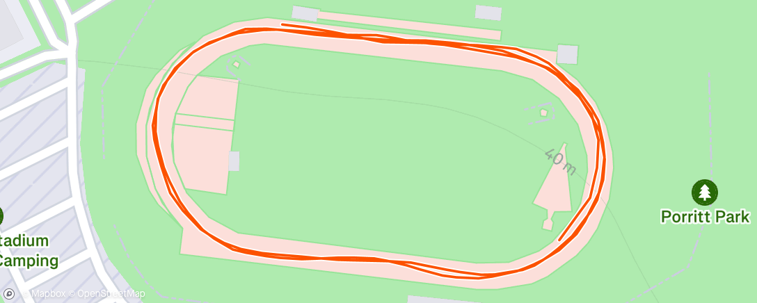 Map of the activity, Afternoon Run